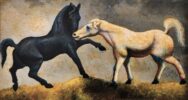Cavalli - 17x12 olio