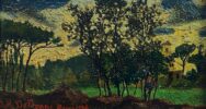 Paesaggio con alberi_1 - 17x12 olio